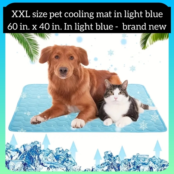 XXL- 60 in x 40 in. Pet Self Cooling Mat pet cooling pad ice silk pet kennel mat - Picture 2 of 11